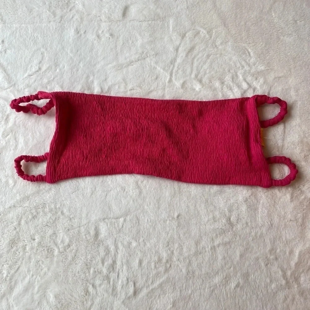 New! Set! Agua Bendita hot pink smocked Minta bikini 19521 19347